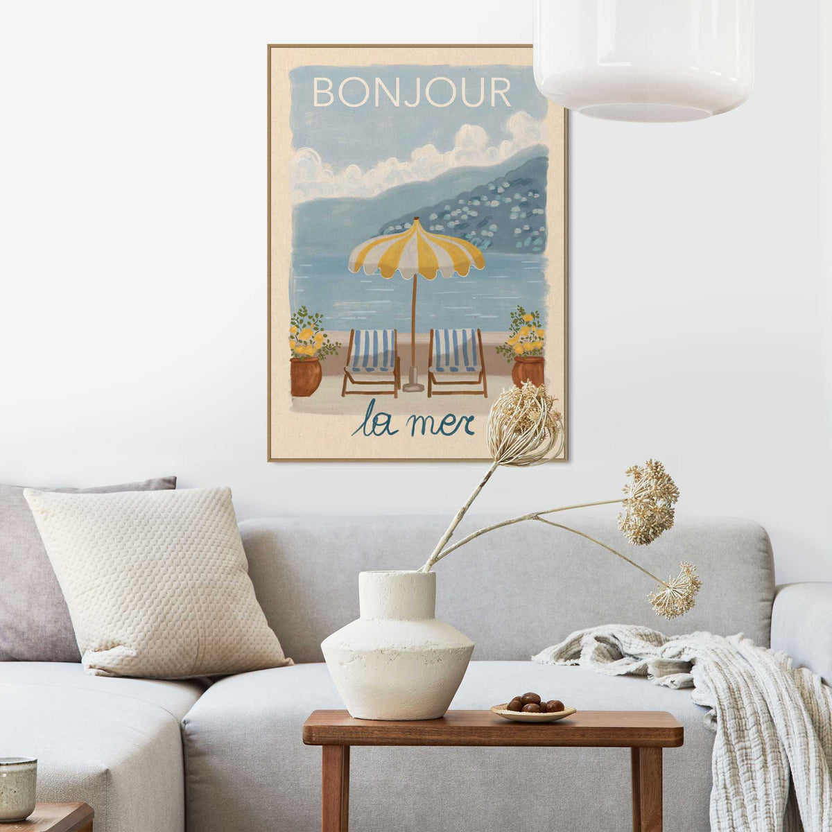 Framed Poster French Coast 70x50