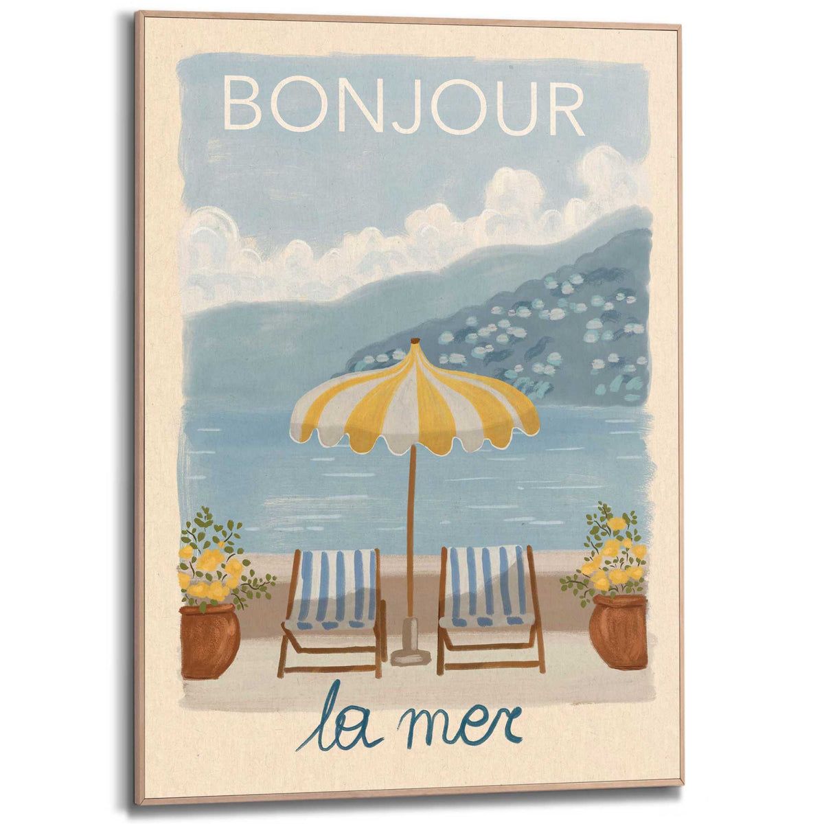 Framed Poster French Coast 70x50