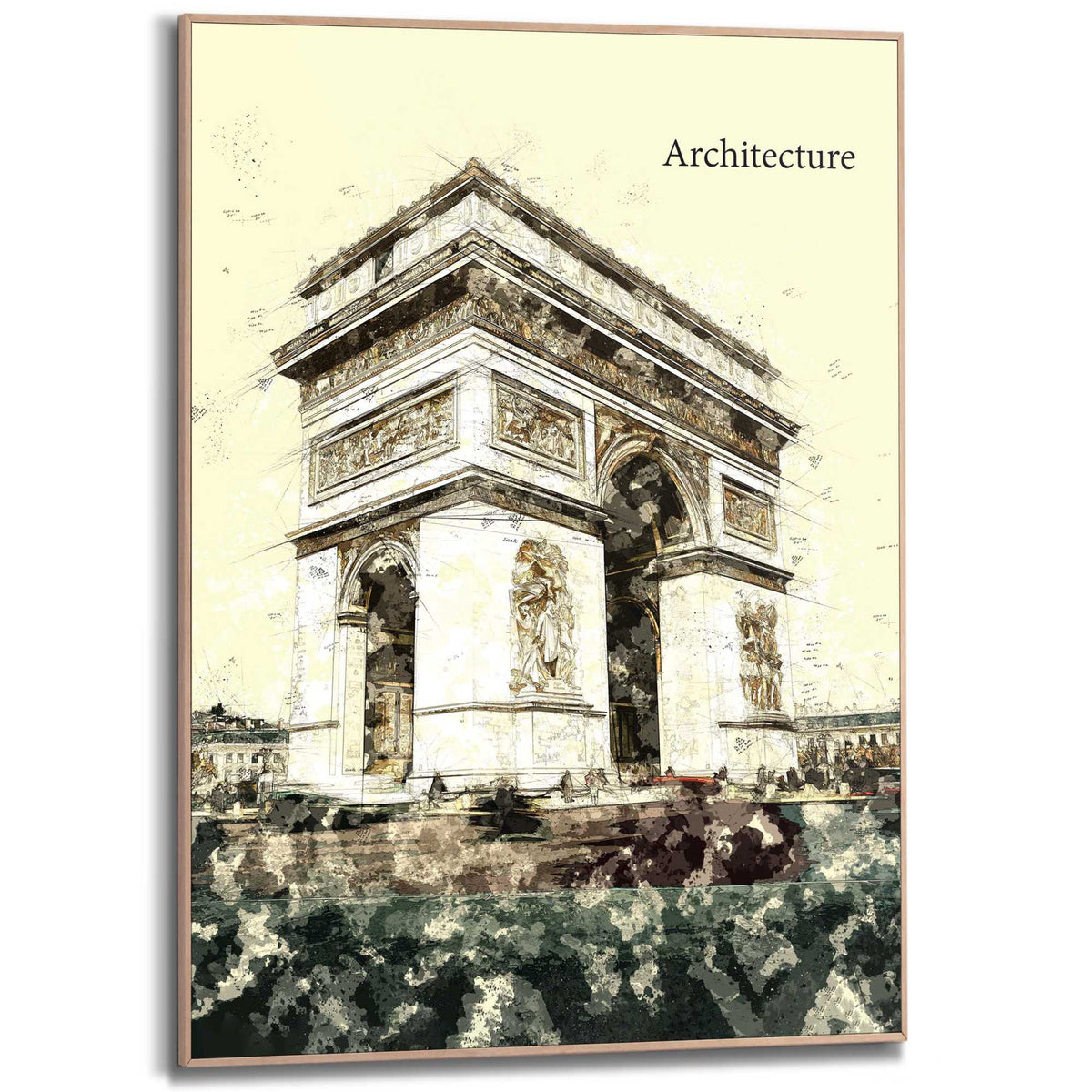 Framed Poster Arc de Triomphe 70x50