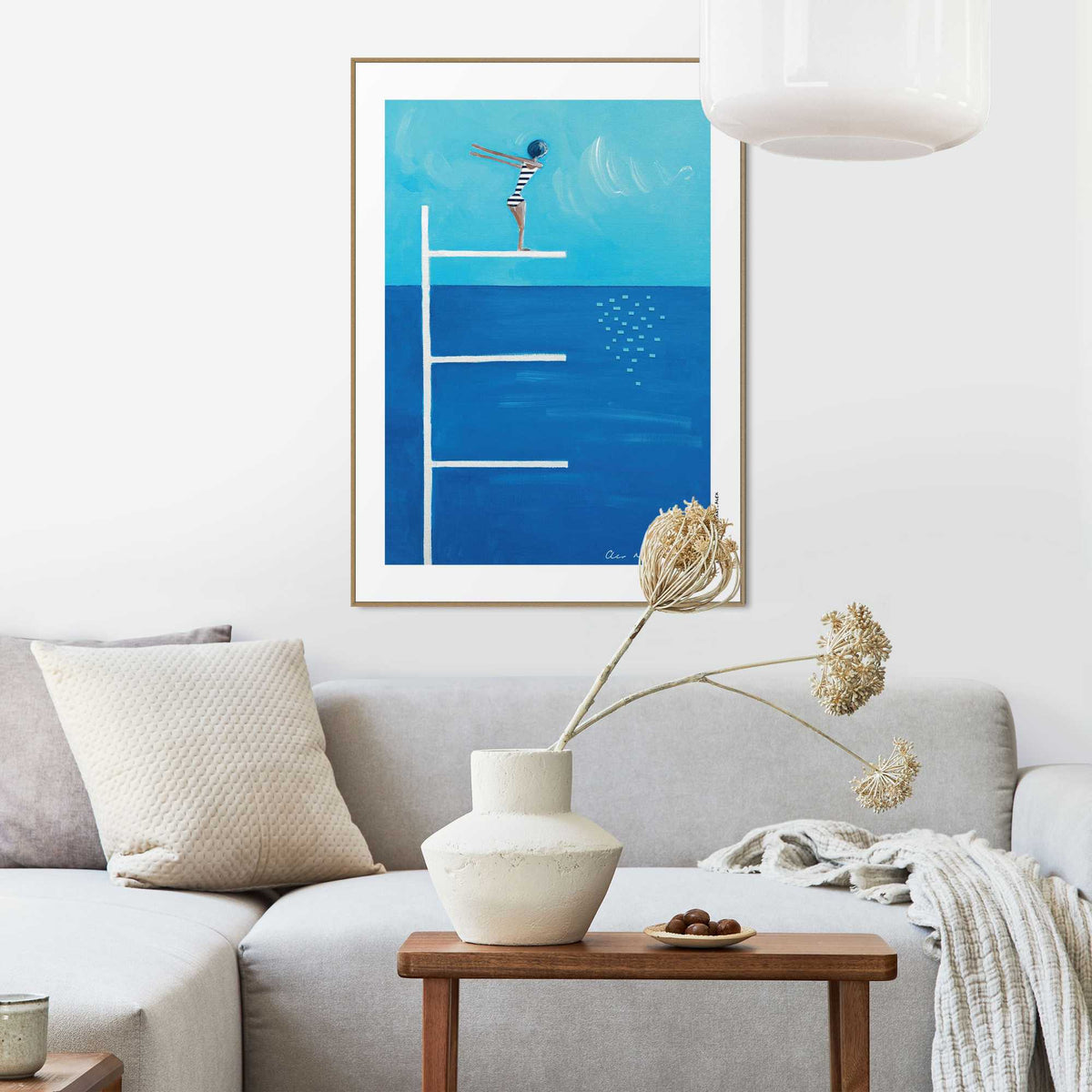 Framed Poster Diving board 70x50