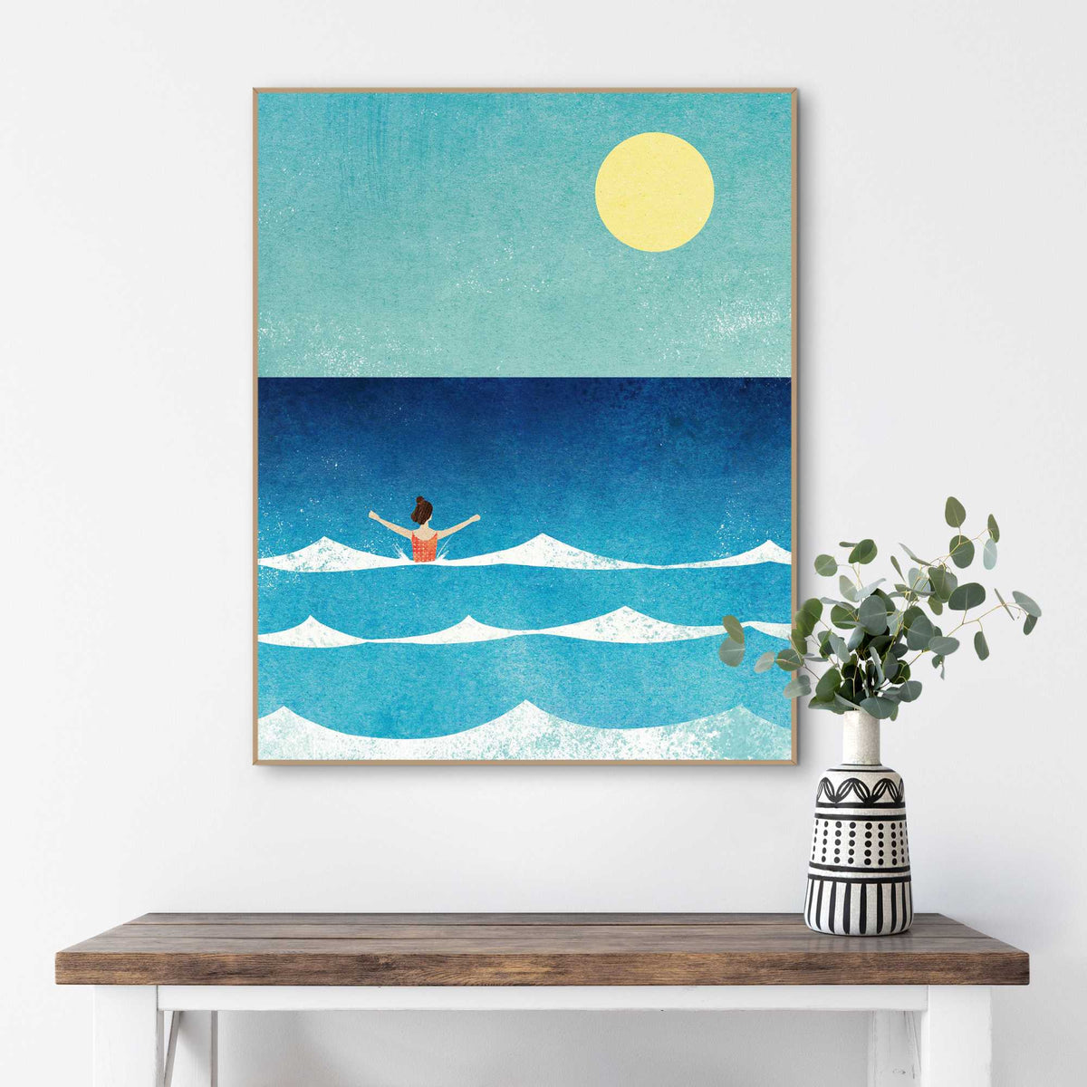 Framed Poster Open Sea 50x40
