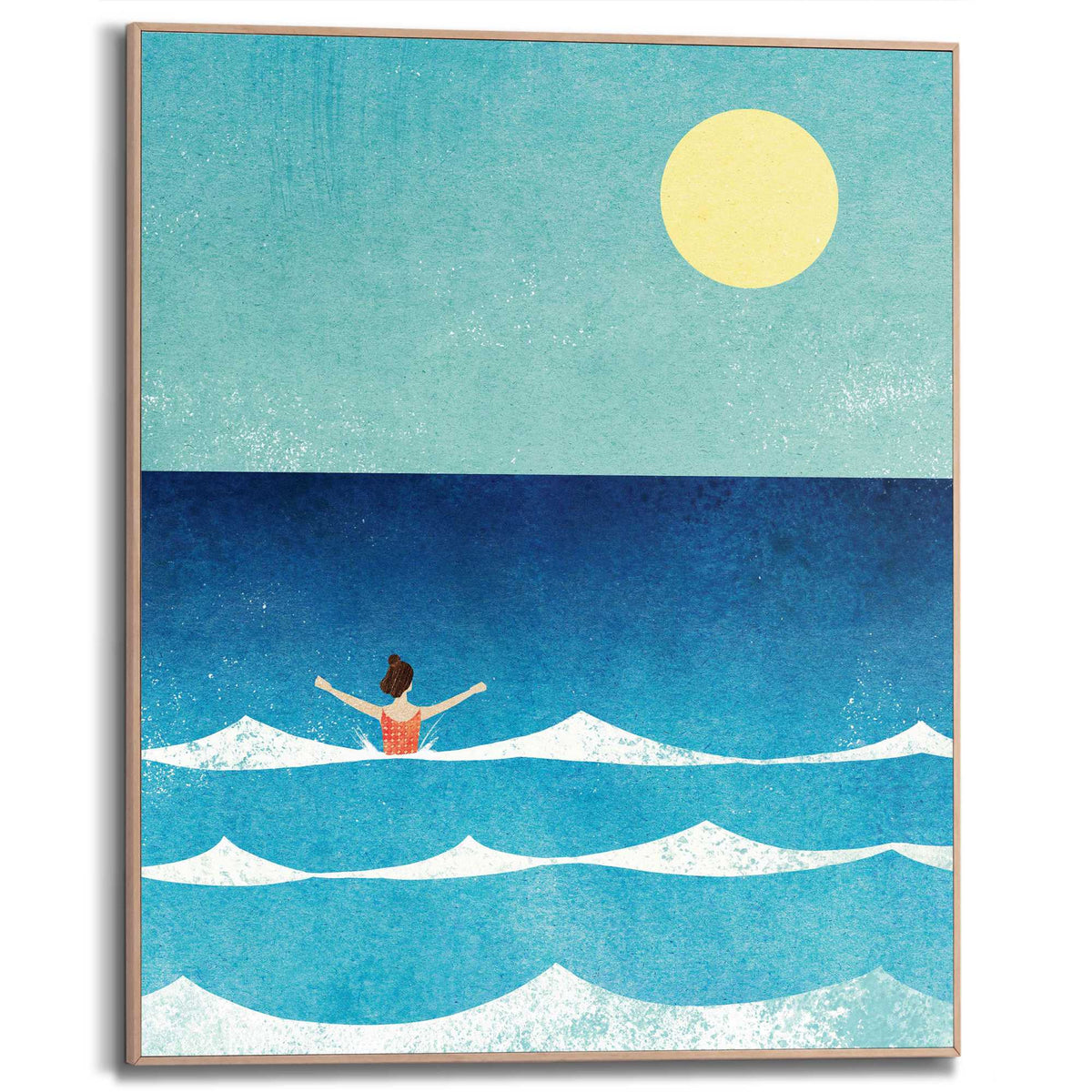 Framed Poster Open Sea 50x40