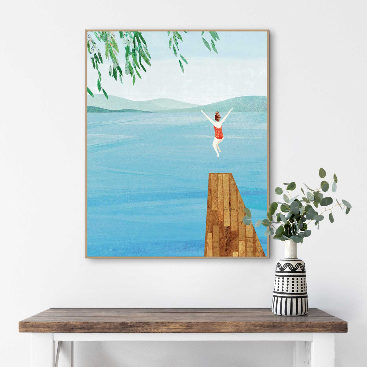 Framed Poster Scaffold jump 50x40