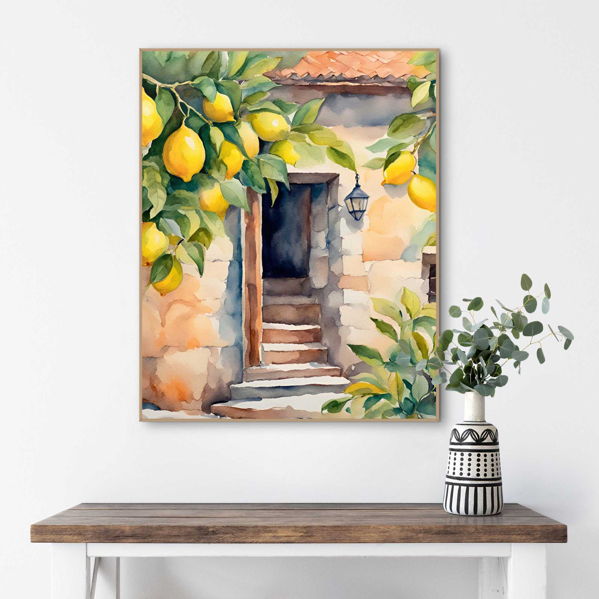 Framed Poster Italian Garden 50x40