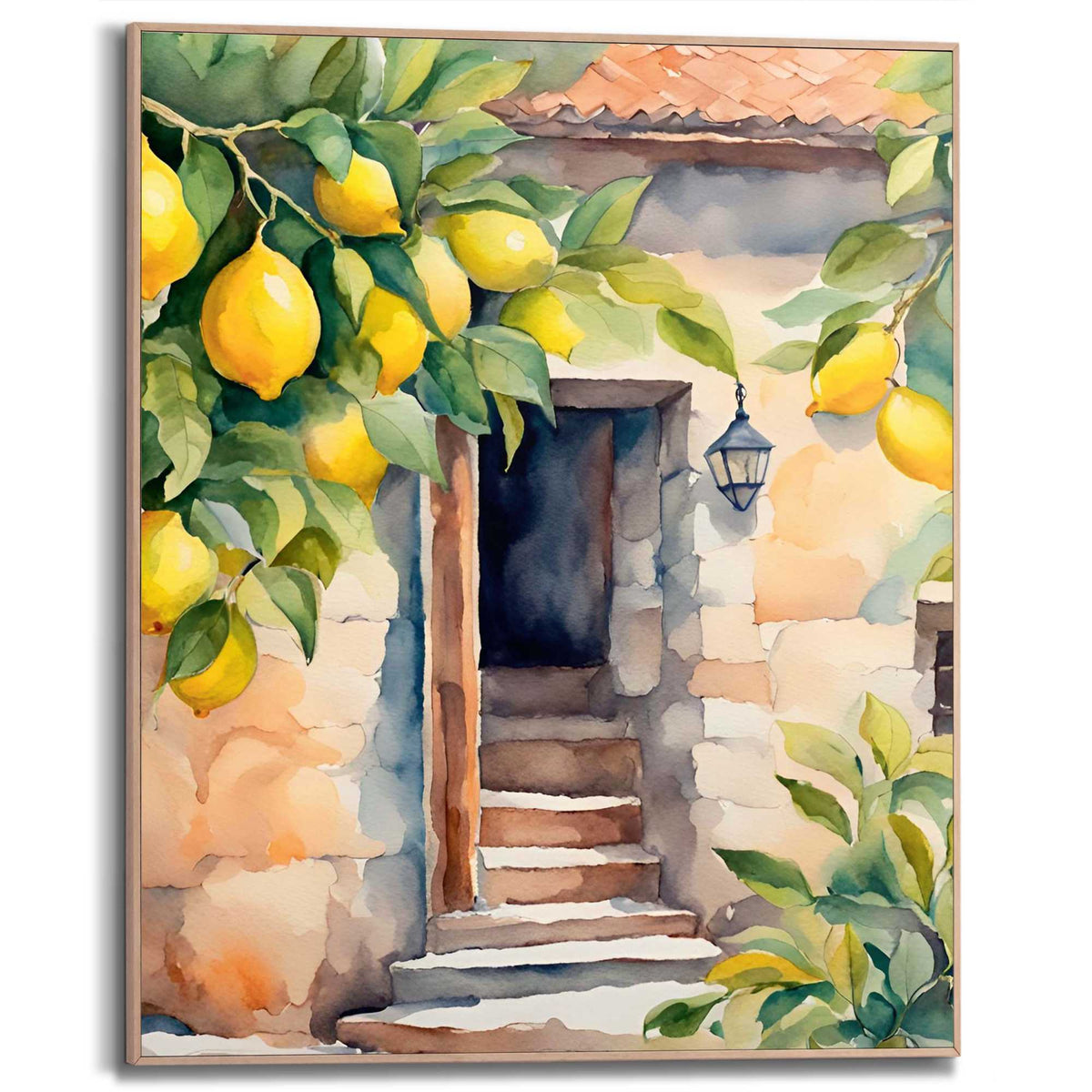 Framed Poster Italian Garden 50x40