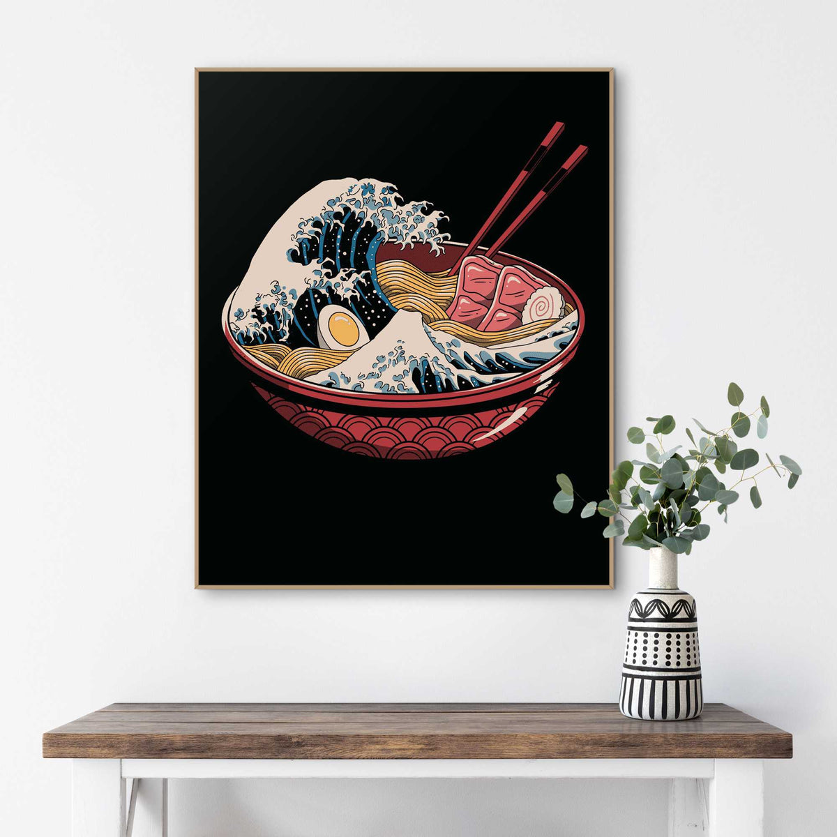 Framed Poster Vincent Trinidad - Great Ramen Wave 50x40