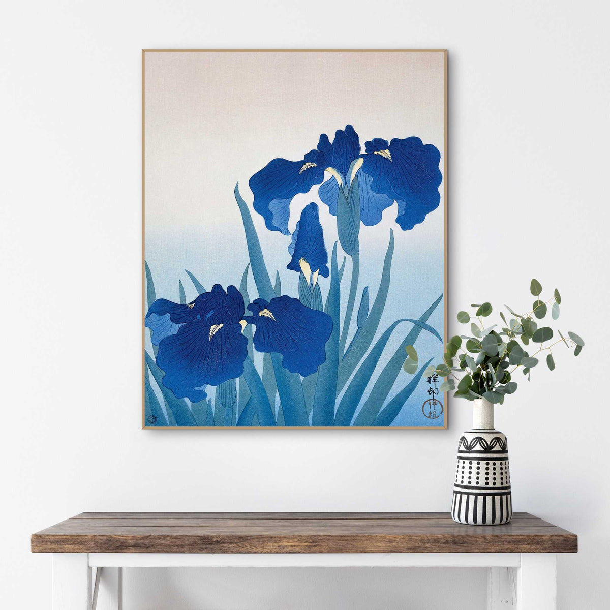 Framed Poster Blue Iris 50x40