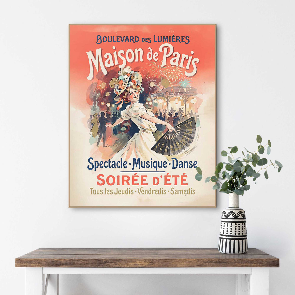 Framed Poster Parisian Evening 50x40