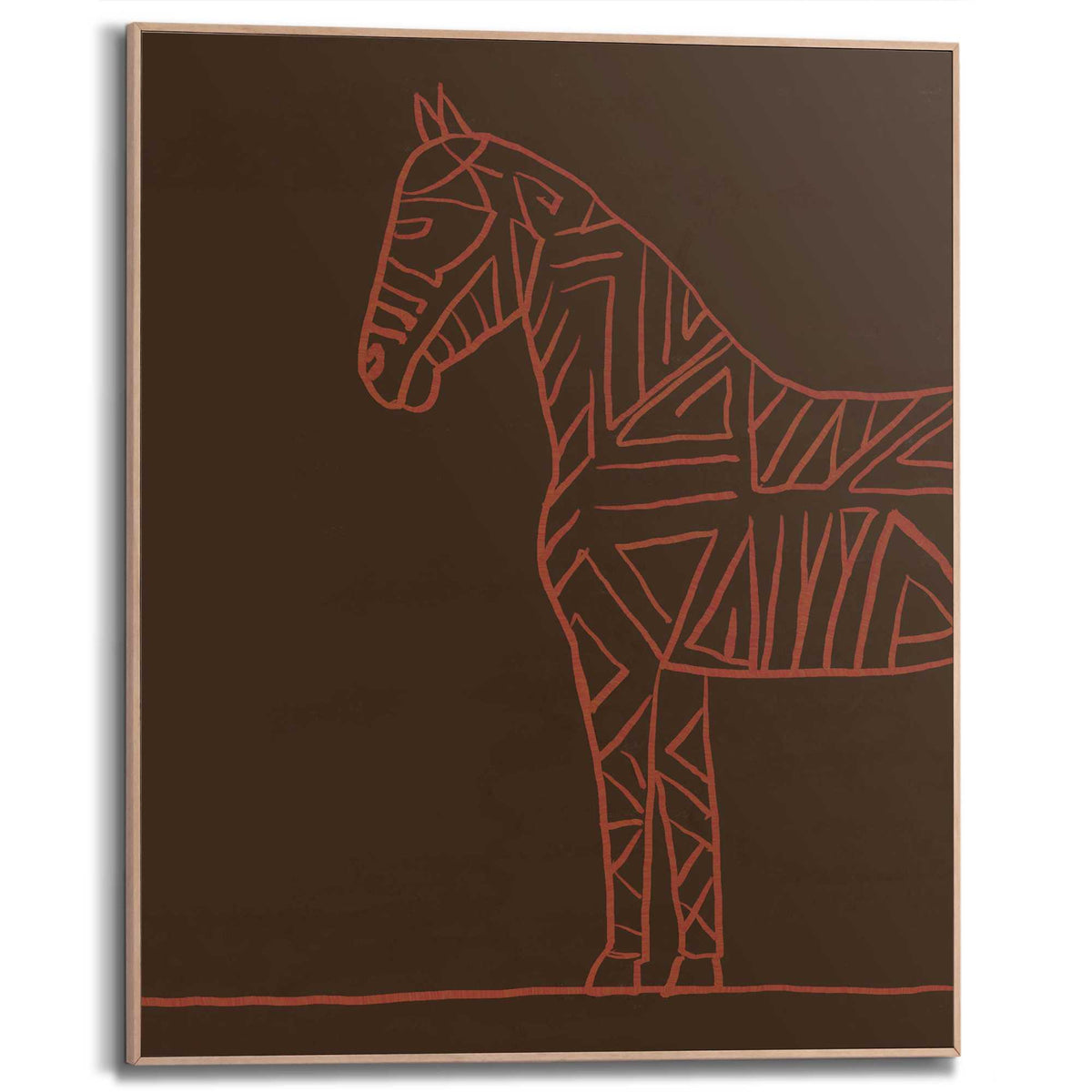Framed Poster Geometric horse 50x40
