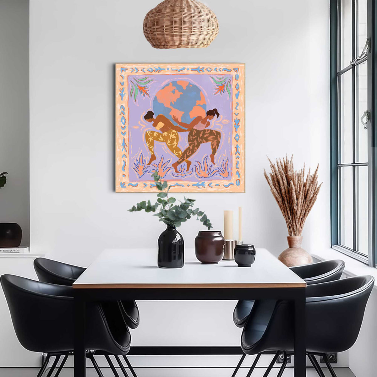 Framed Poster Arty Guava - The World 50x50