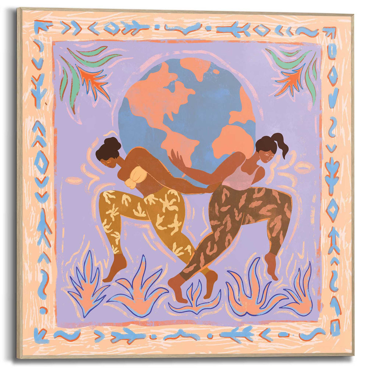 Framed Poster Arty Guava - The World 50x50