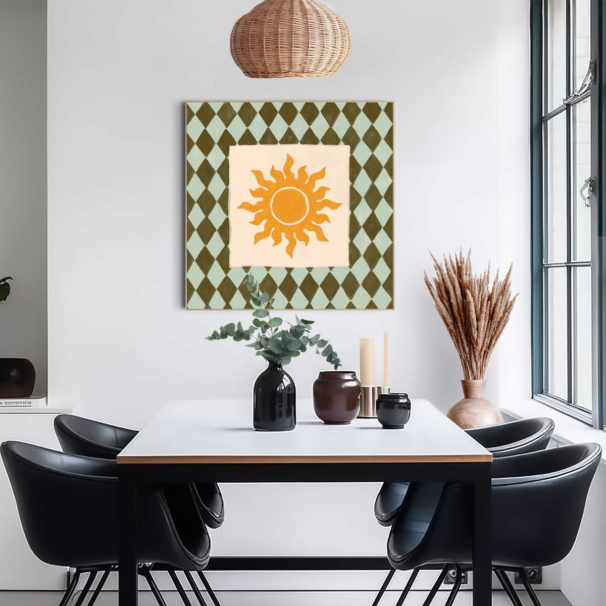 Framed Poster Sun symbol 50x50