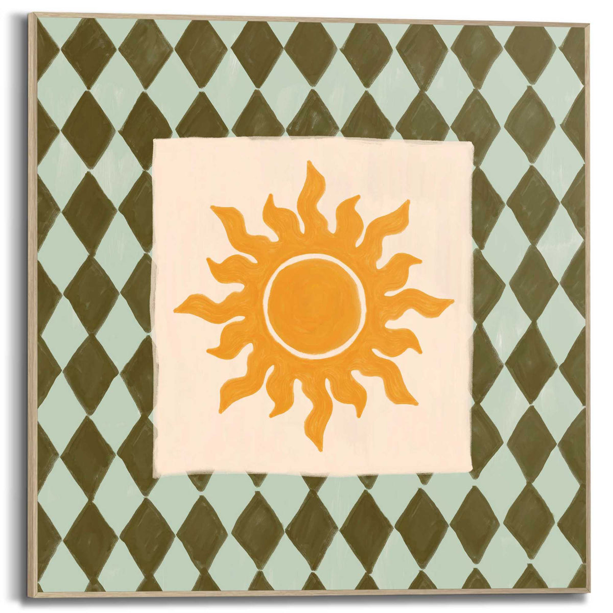 Framed Poster Sun symbol 50x50