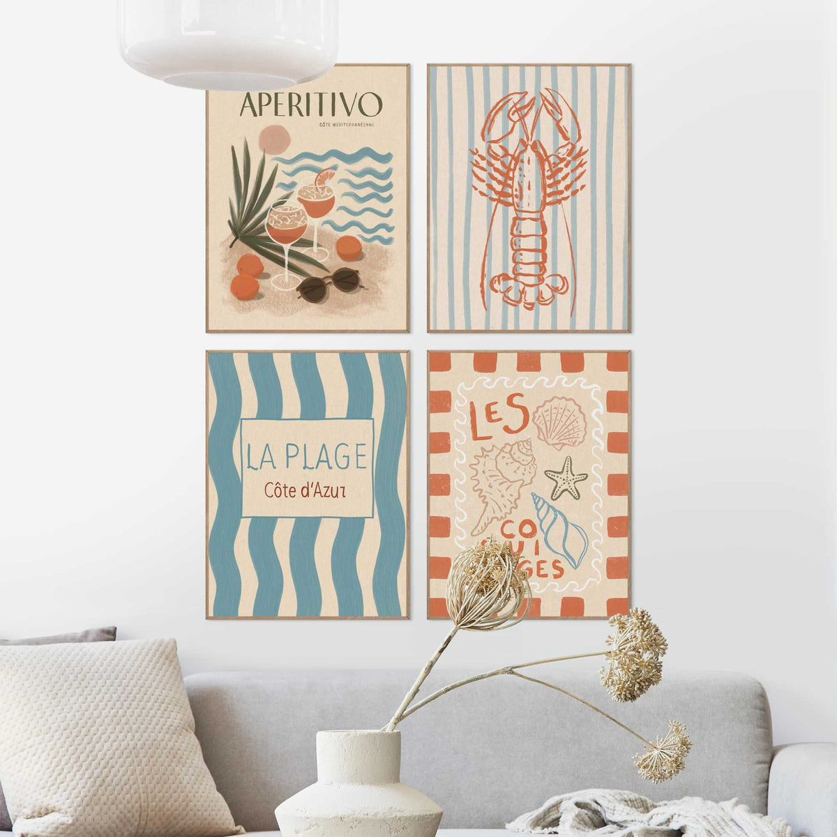 Framed Poster Beach day 40x30