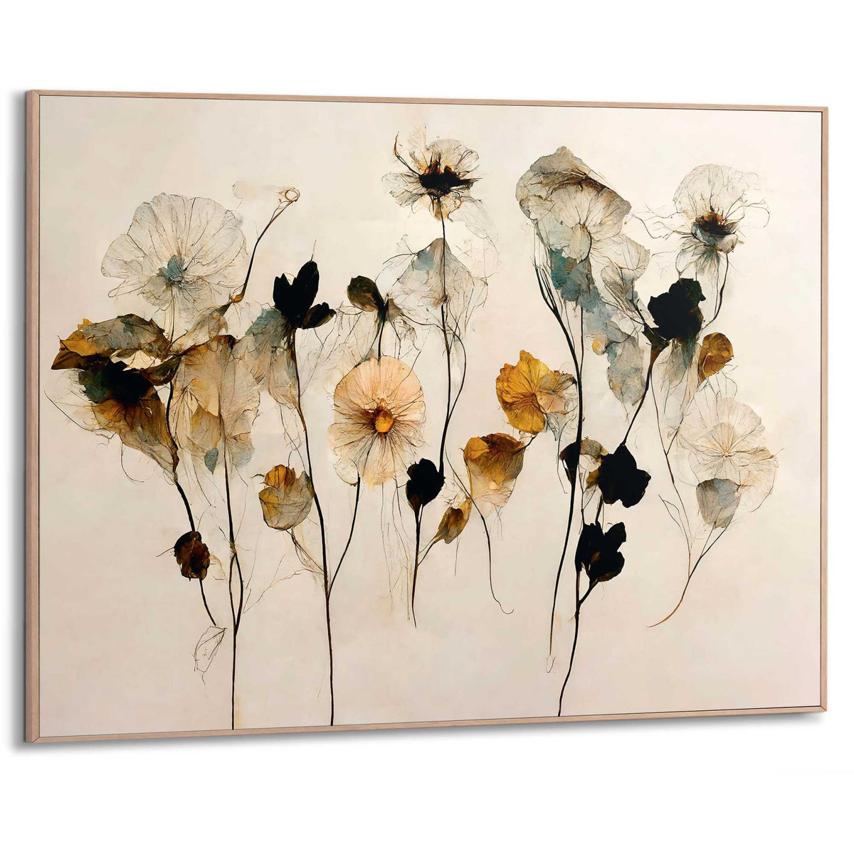 Framed Poster Dried Flowers 50x70