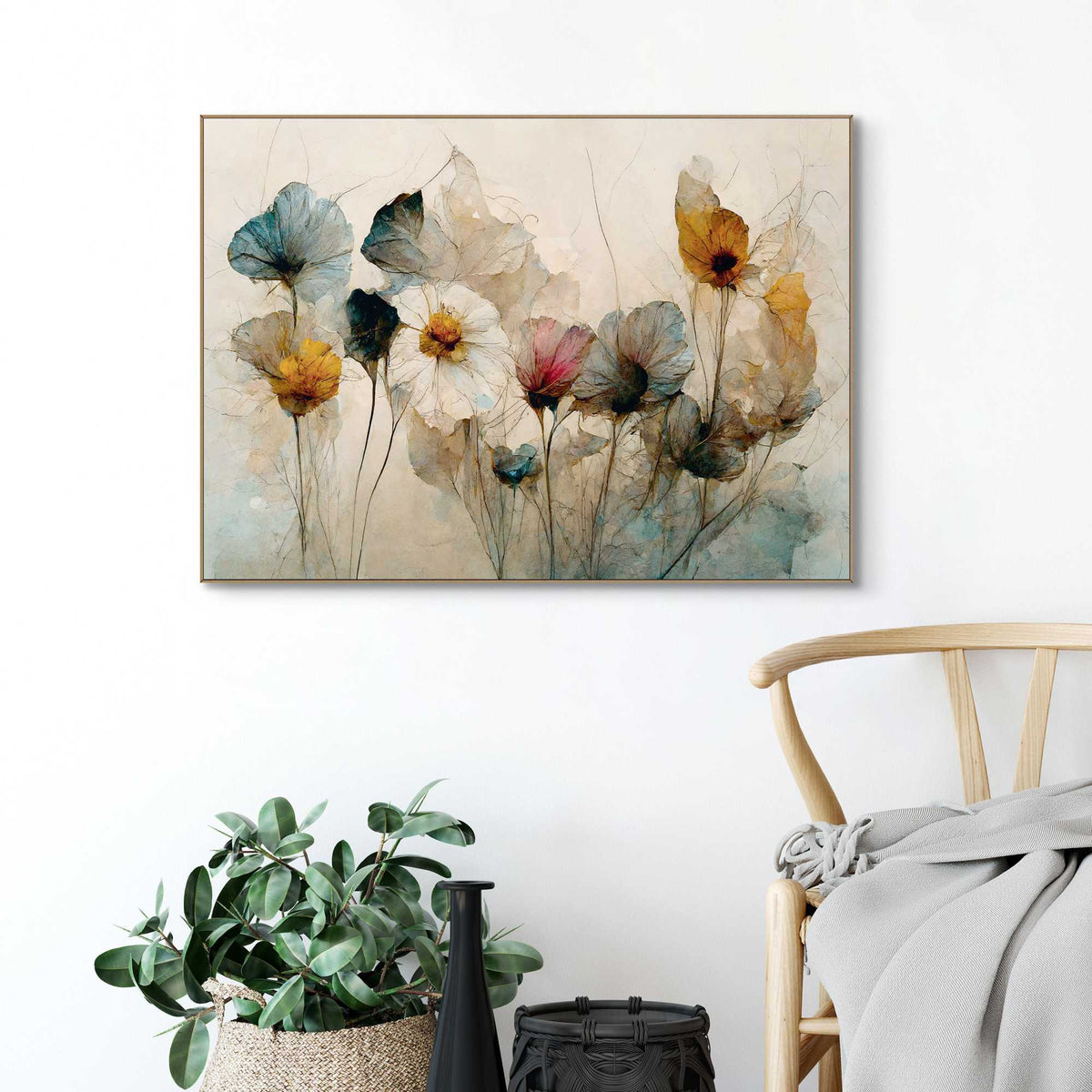Framed Poster Refined Flowers 50x70