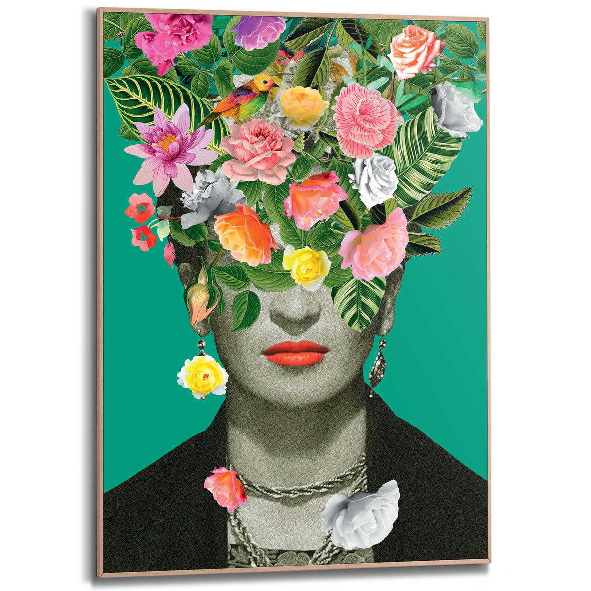 Framed Poster Flower portrait 70x50