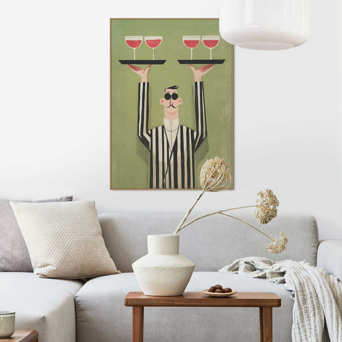 Framed Poster Wine waiter 70x50