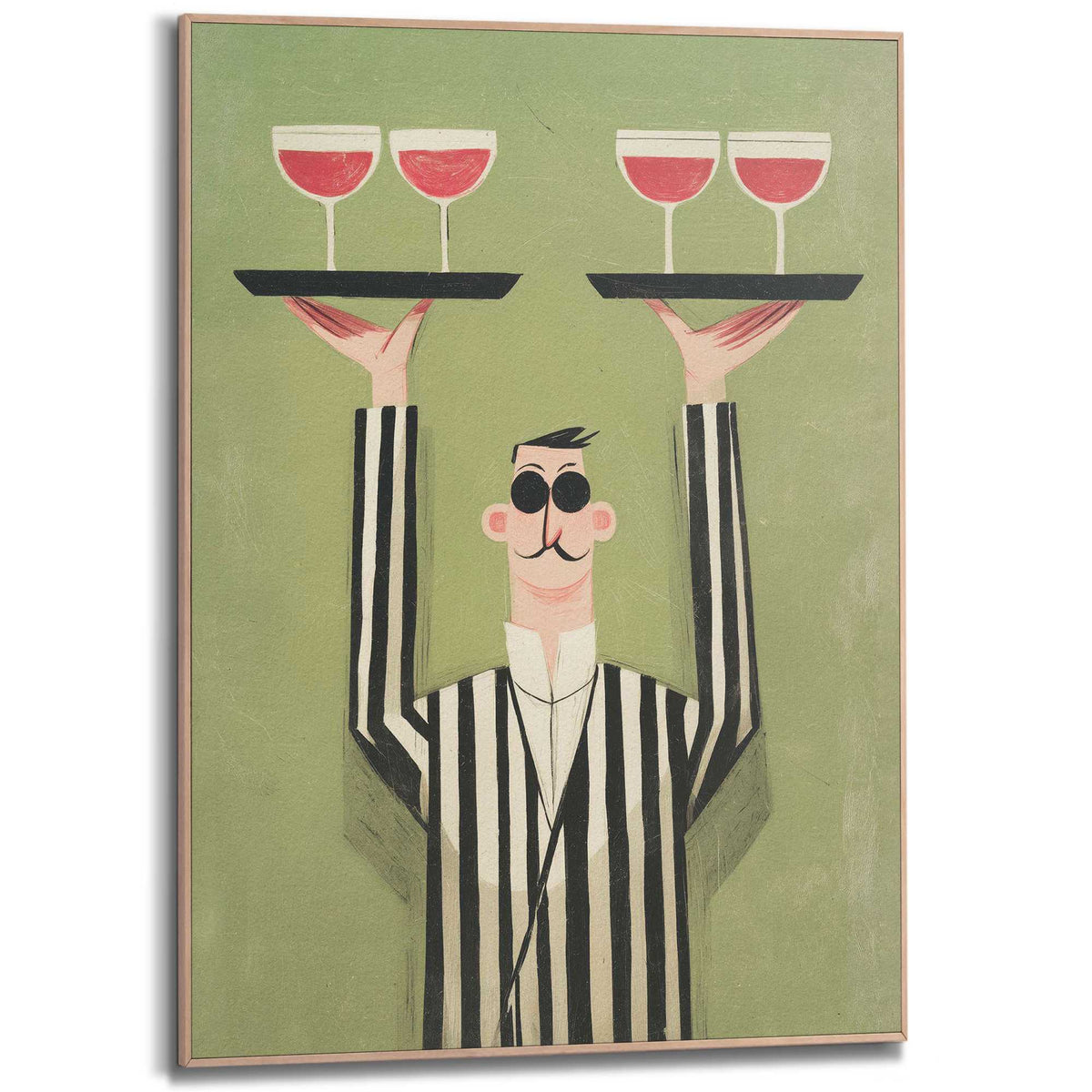 Framed Poster Wine waiter 70x50
