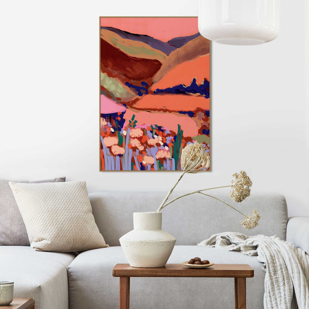 Framed Poster Blooming Valley 70x50