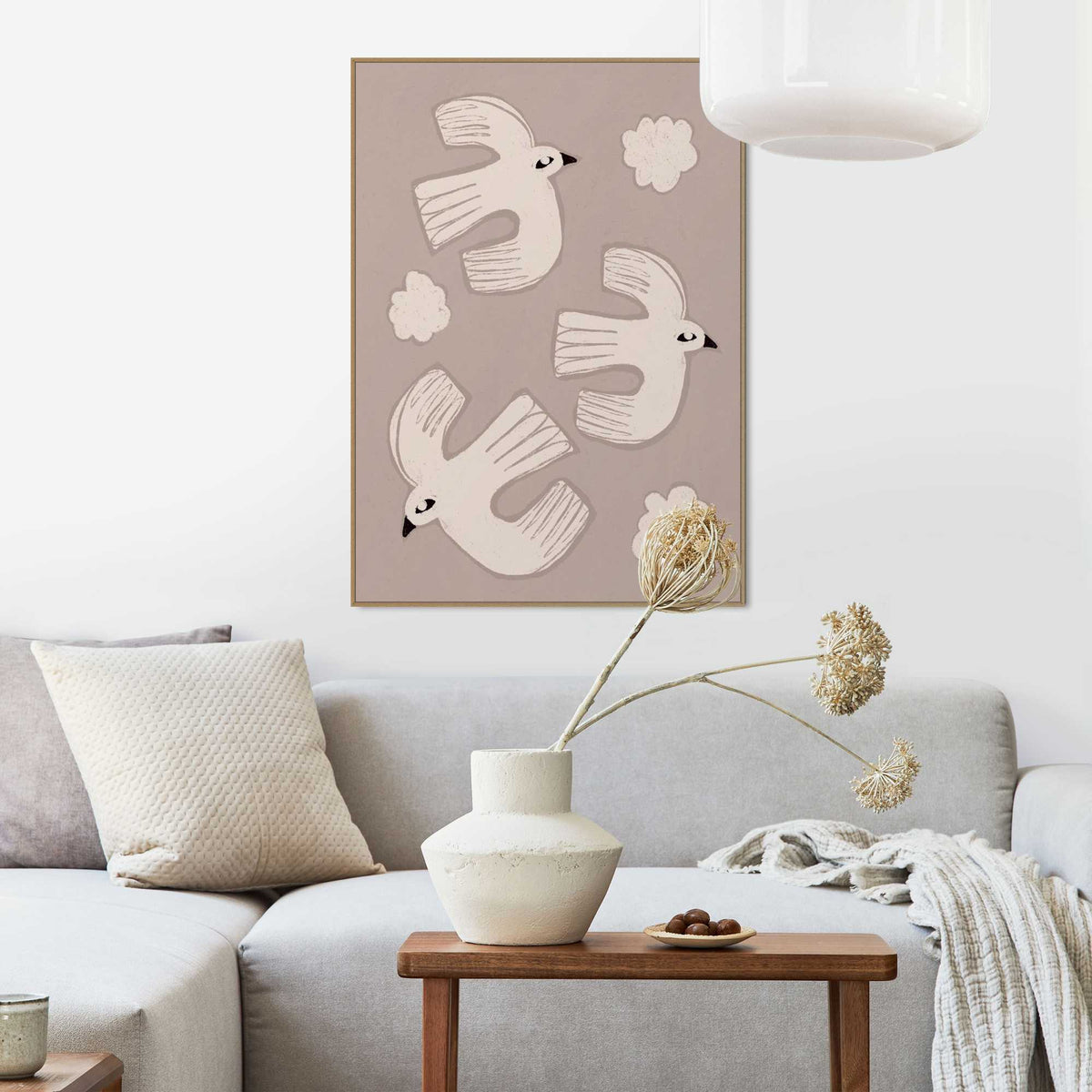 Framed Poster Birds in Flight 70x50