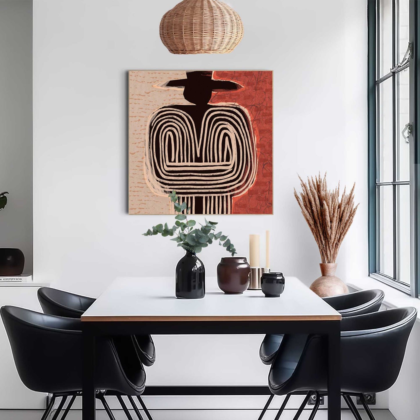 Framed Poster Abstract Silhouette 50x50