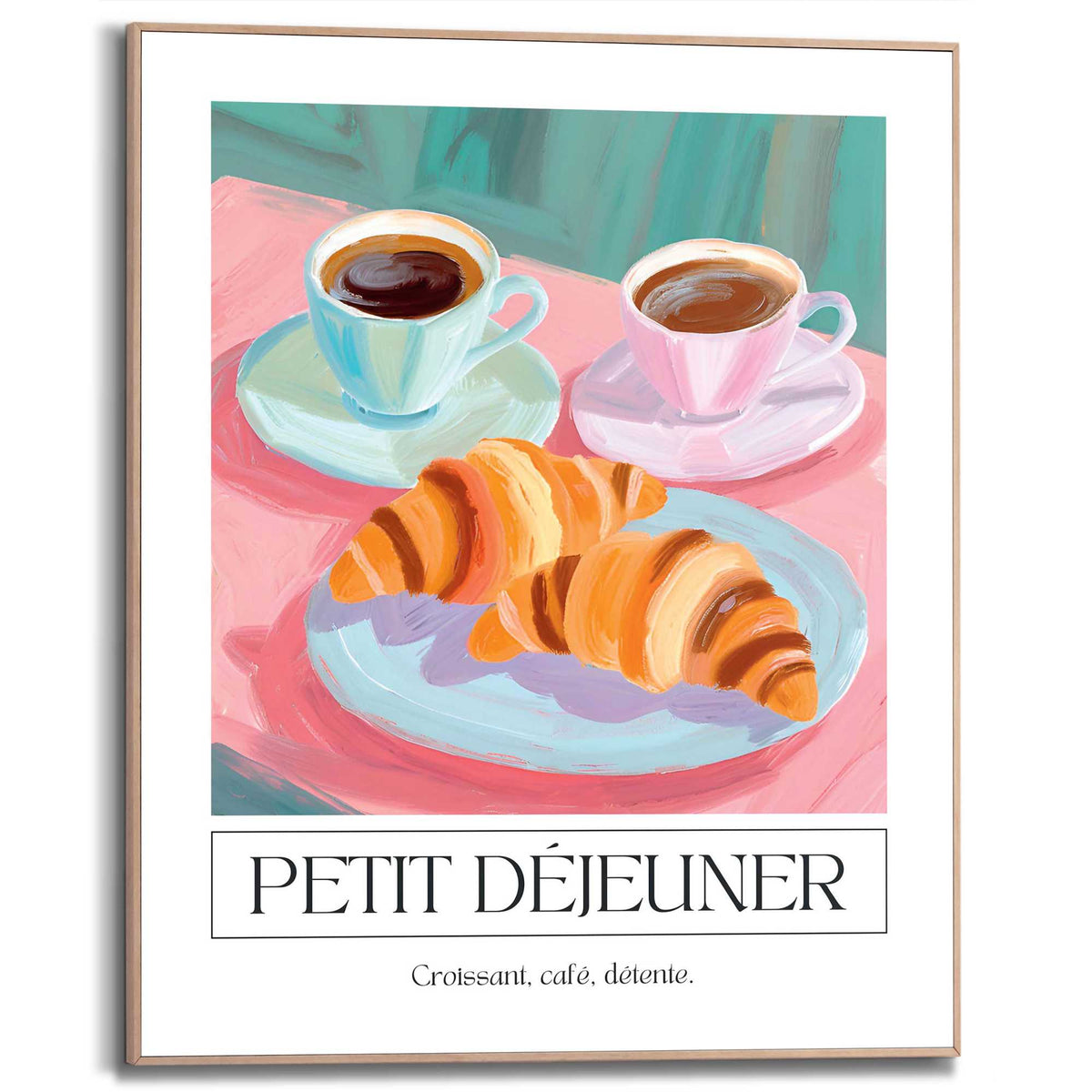 Framed Poster French Breakfast 50x40