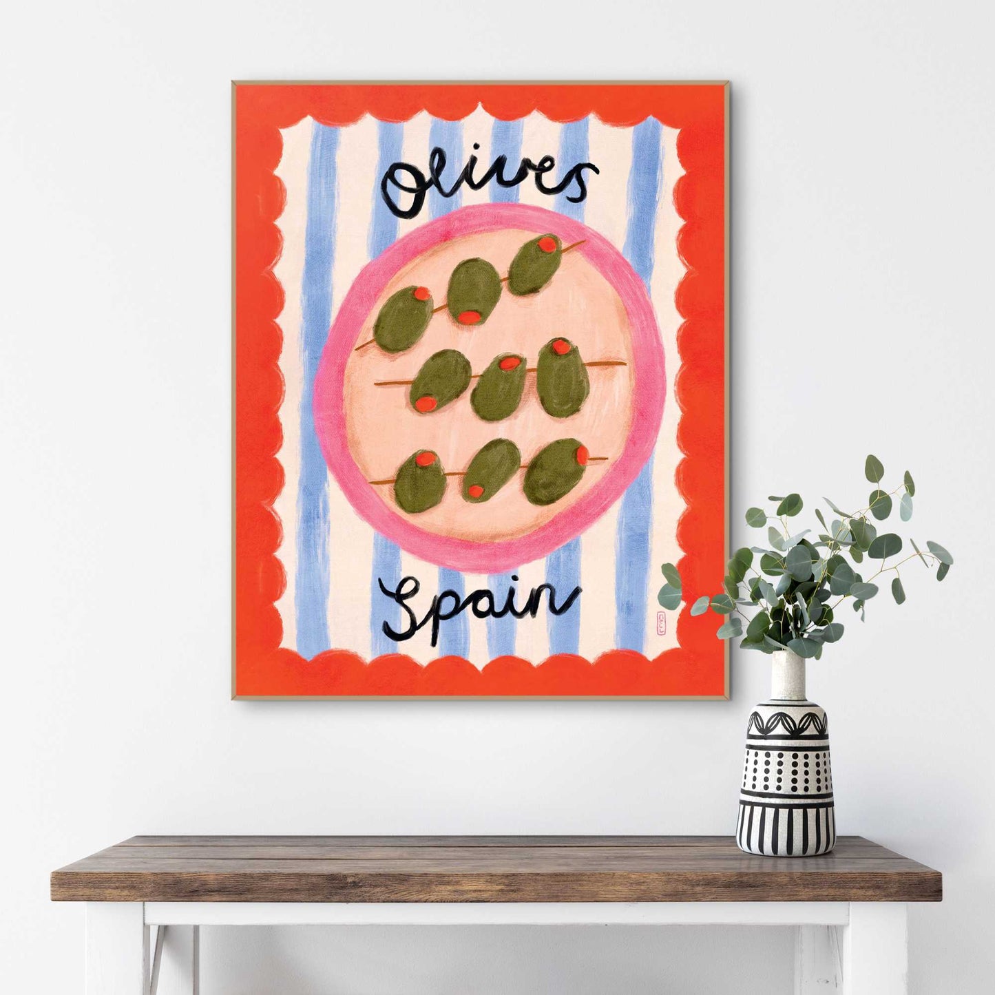 Framed Poster Spanish Olives 50x40