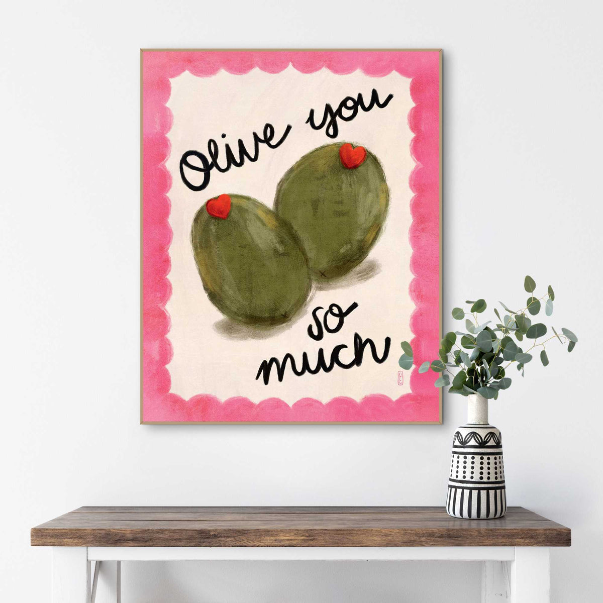 Framed Poster Mediterranean Love 50x40