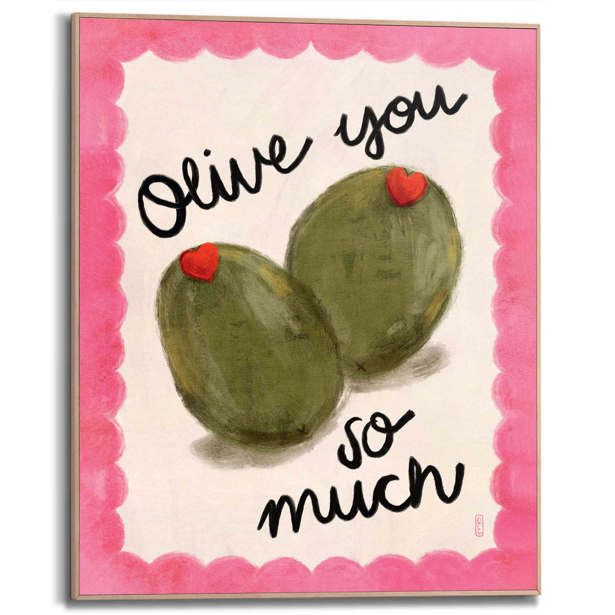 Framed Poster Mediterranean Love 50x40