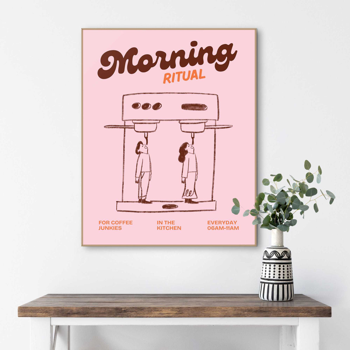 Framed Poster Morning routine 50x40