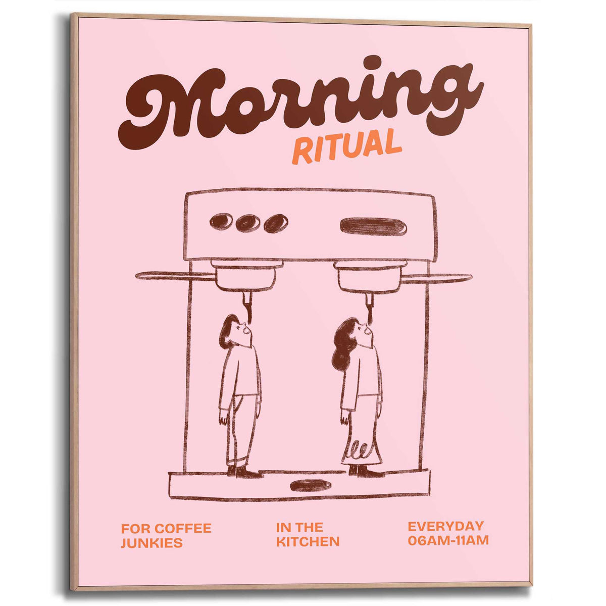 Framed Poster Morning routine 50x40