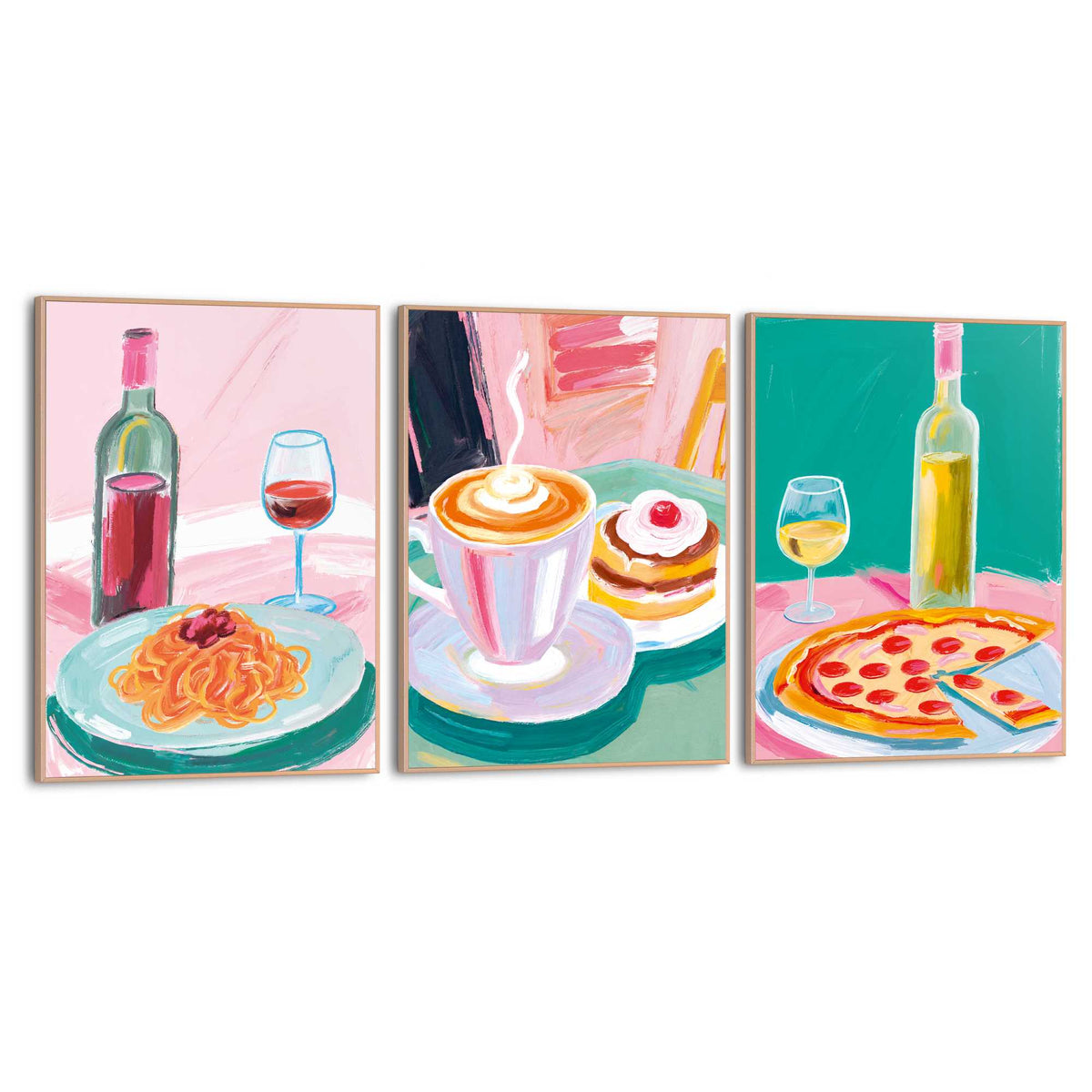 Framed Poster Flavours of Italy 40x30