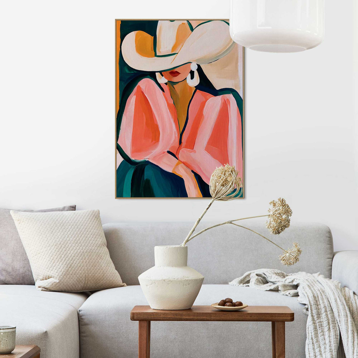 Framed Poster Cowgirl Chic 70x50