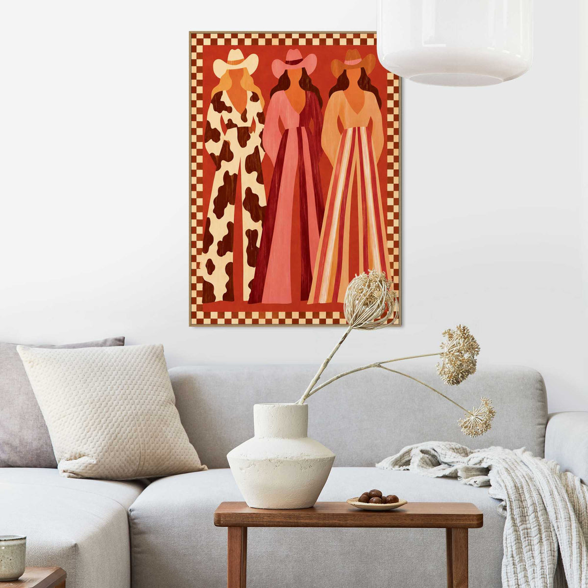 Framed Poster Modern Cowgirls 70x50