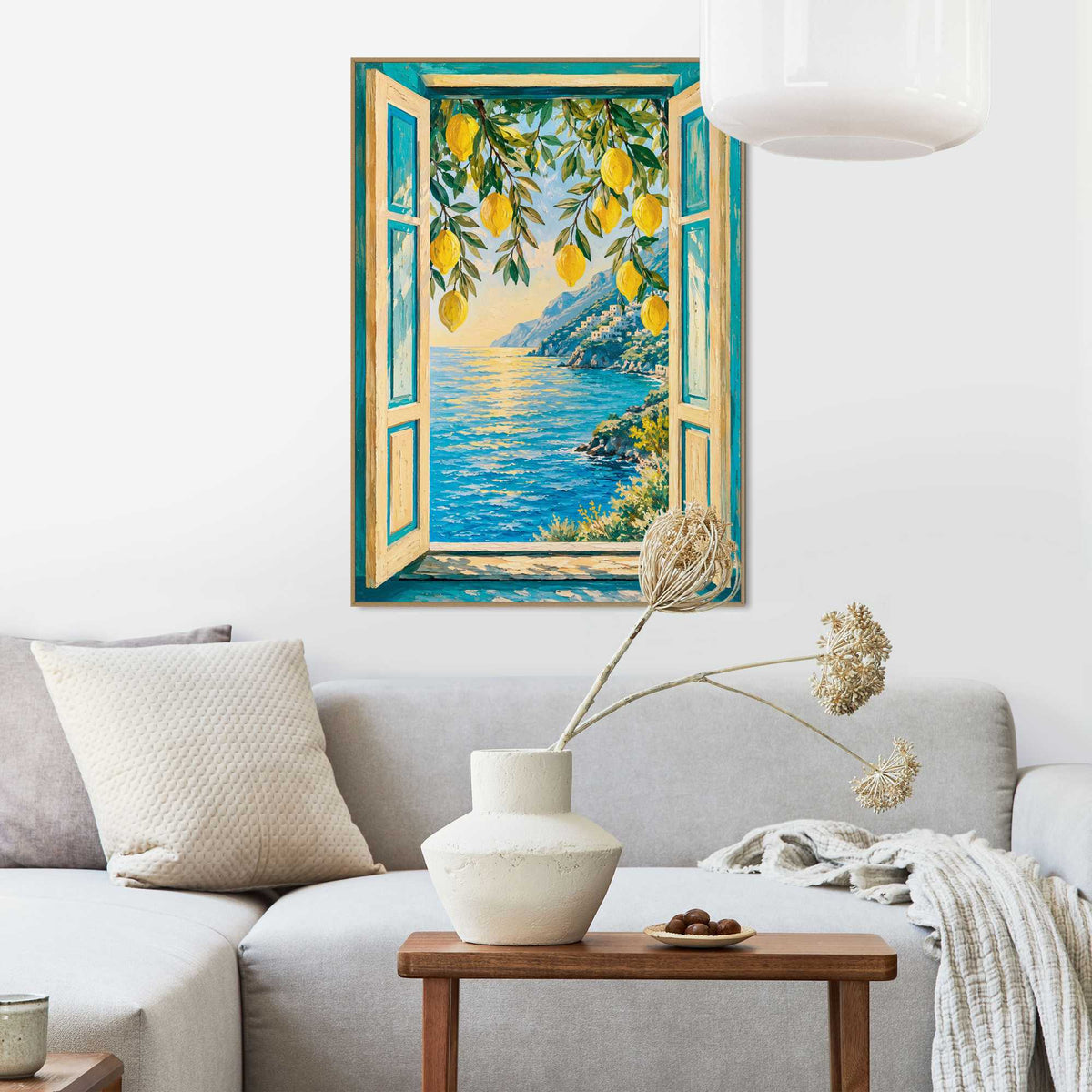 Framed Poster Italian Sea View 70x50