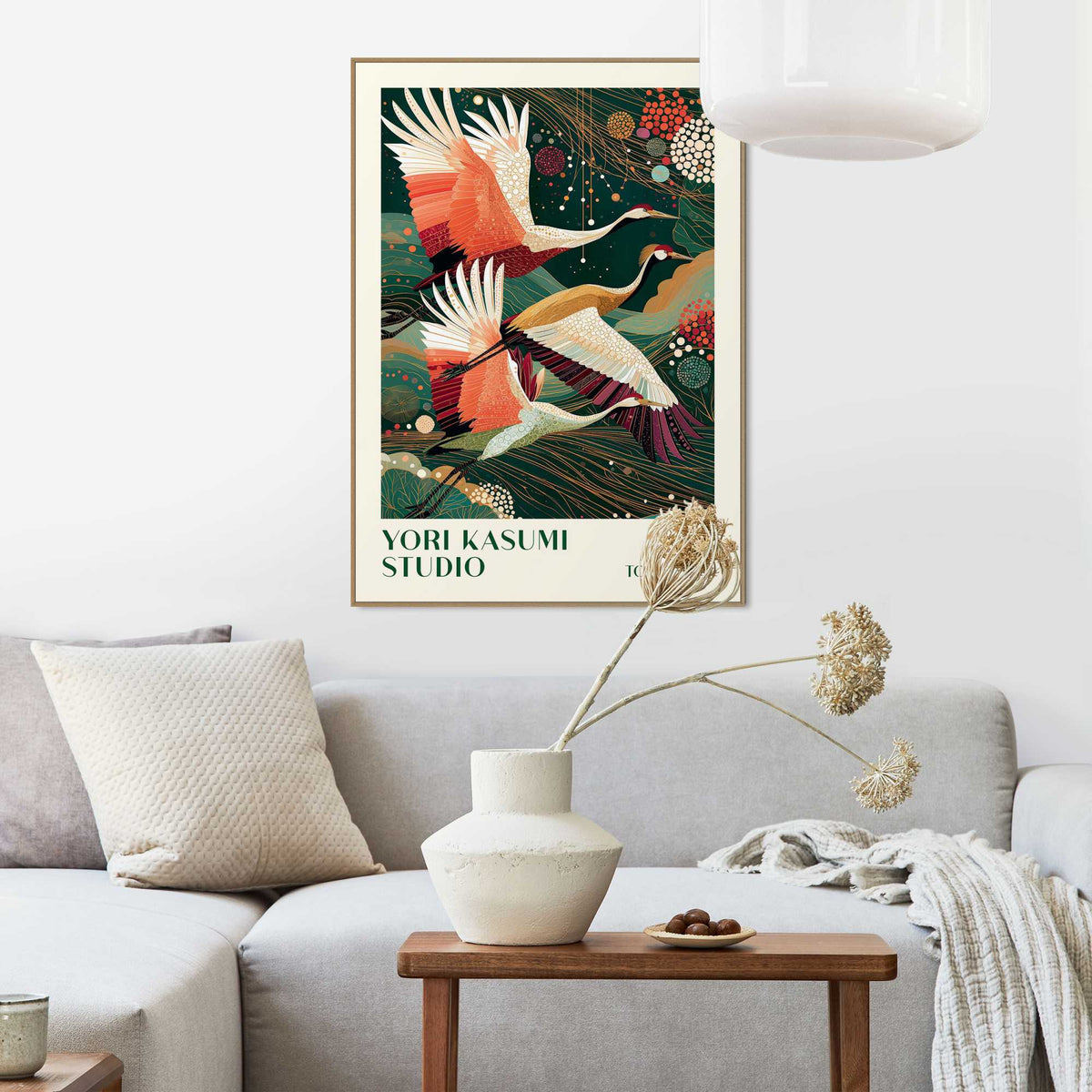 Framed Poster Yori Kasumi Studio - Cranes 70x50