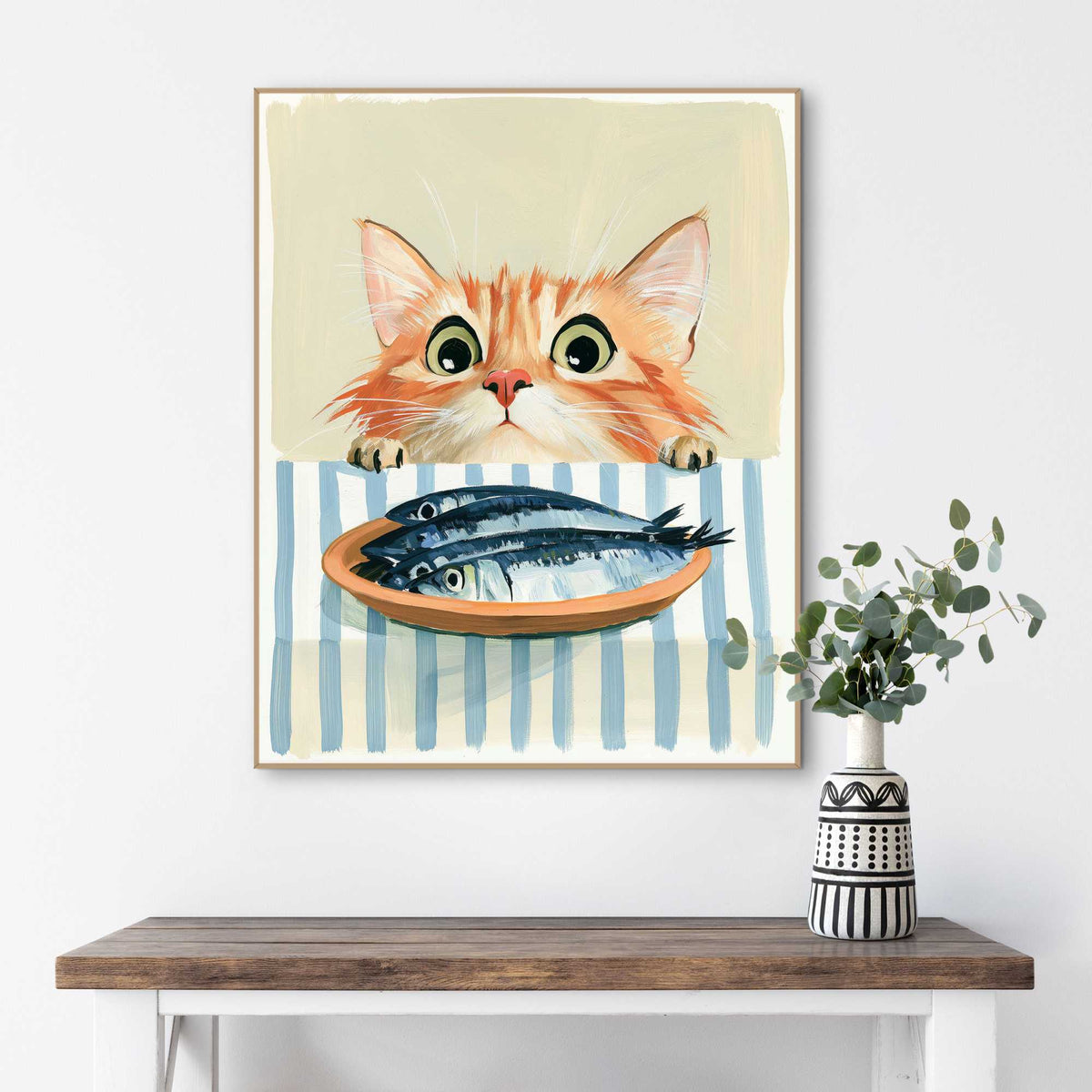 Framed Poster Cat tricks 50x40