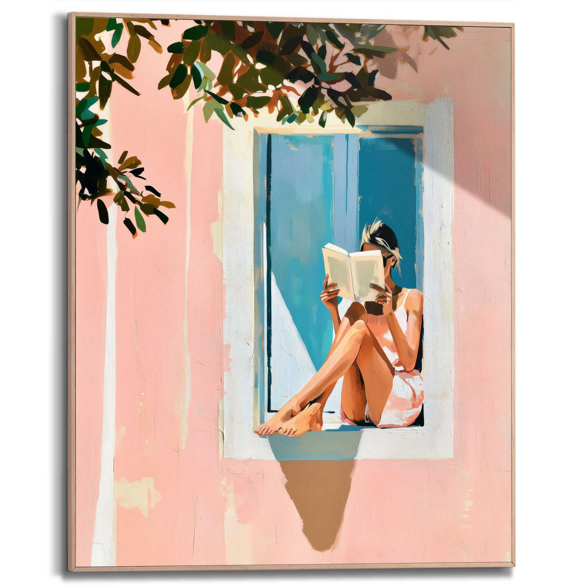 Framed Poster Reading Woman 50x40