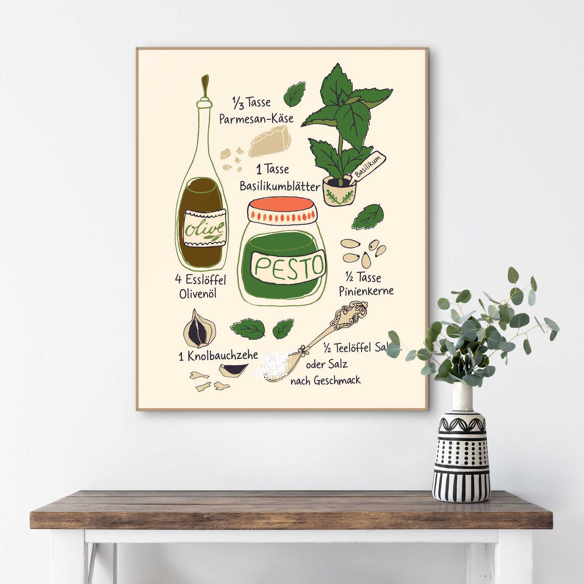 Framed Poster Pestorecept – German 50x40