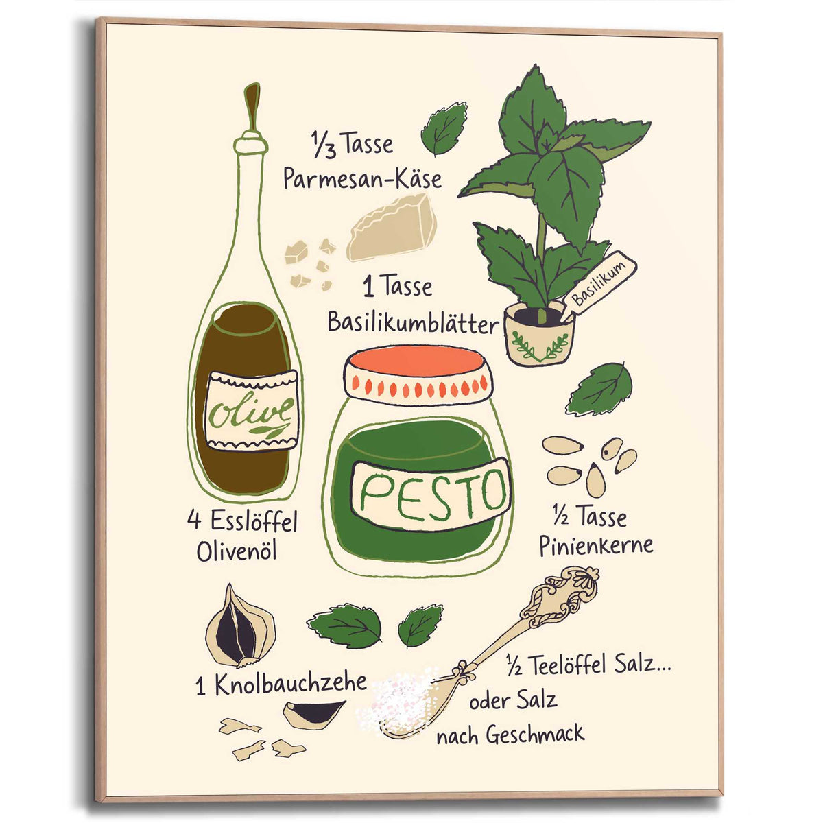 Framed Poster Pestorecept – German 50x40