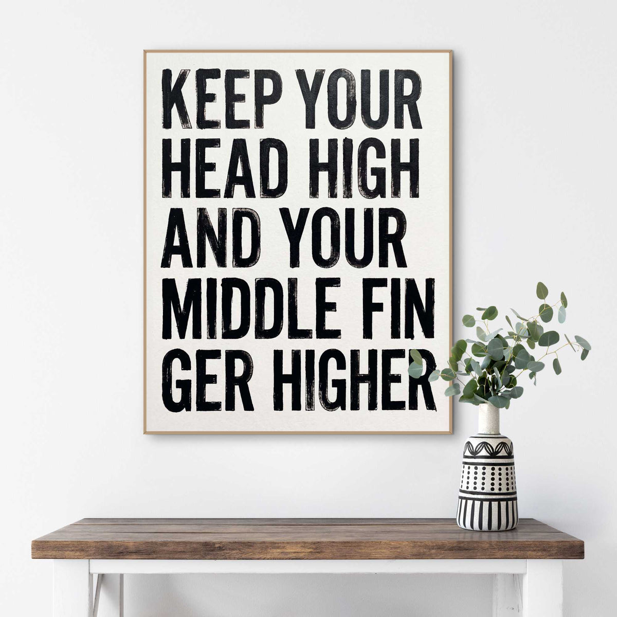 Framed Poster Head Up 50x40
