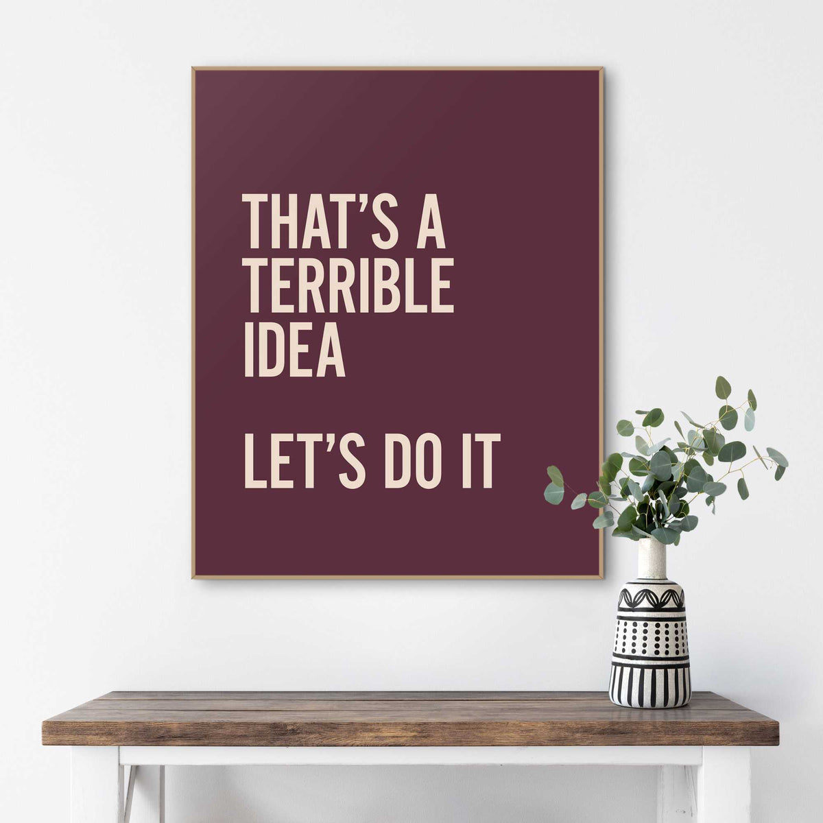 Framed Poster No Regrets 50x40