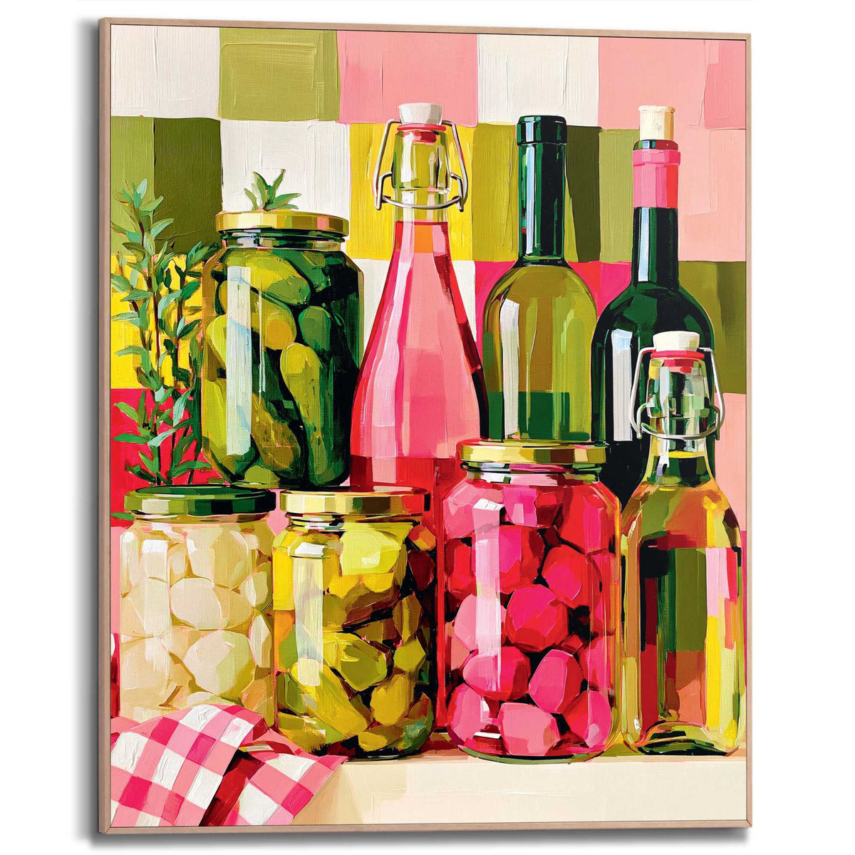 Framed Poster Mediterranean Pantry 50x40