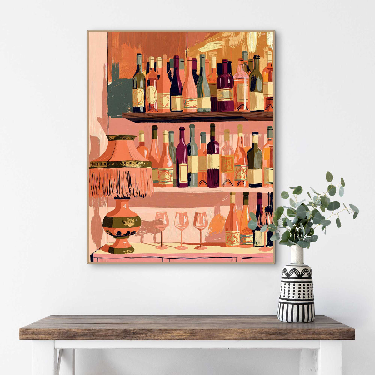 Framed Poster Wine stock 50x40