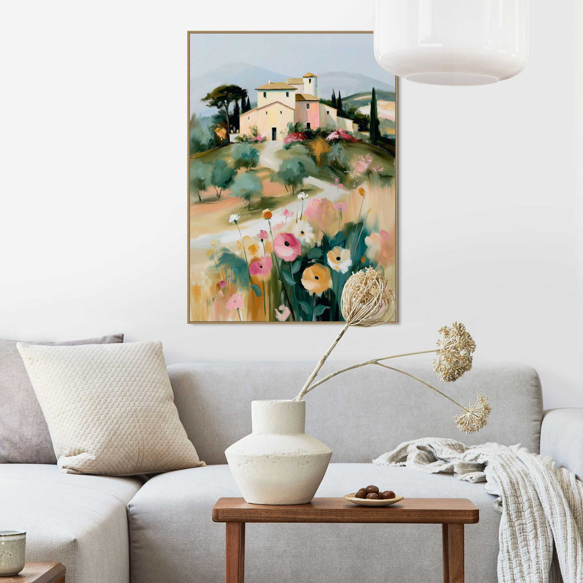 Framed Poster Villa on the hill 70x50