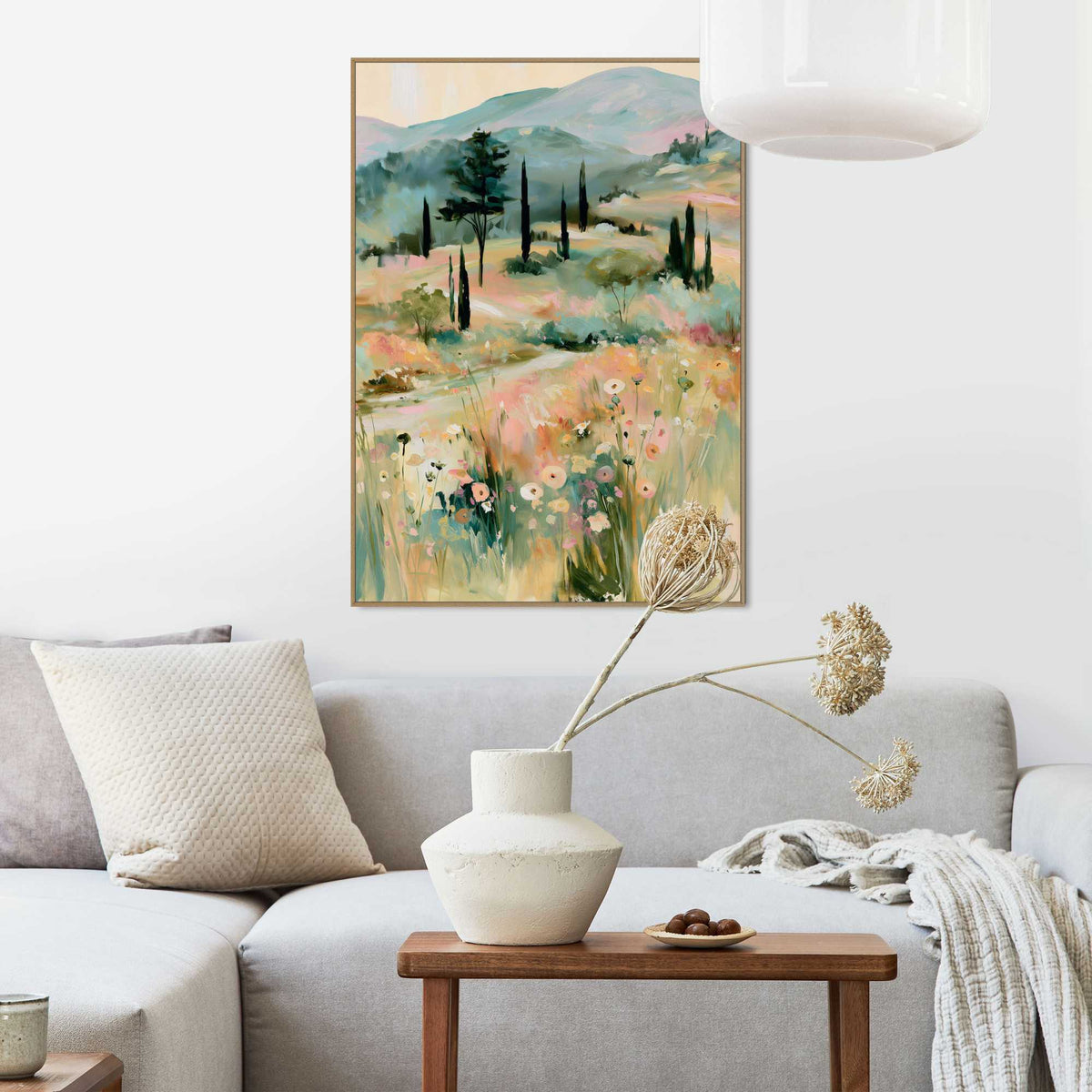 Framed Poster Pastel Landscape 70x50