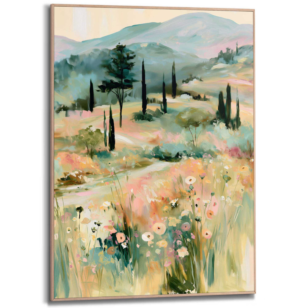 Framed Poster Pastel Landscape 70x50