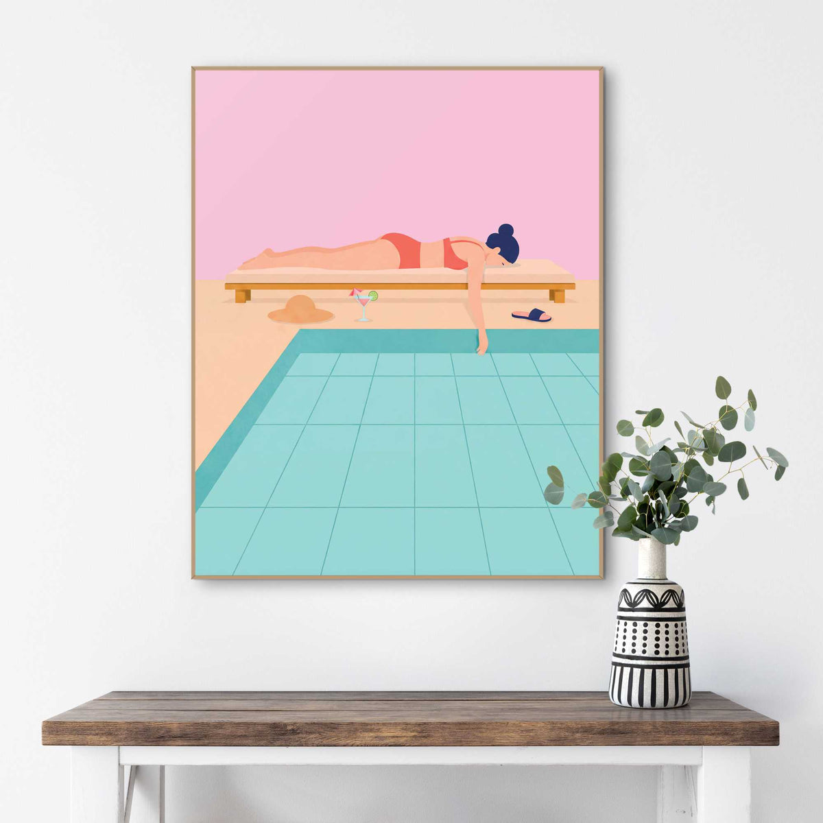 Framed Poster Lazy summer day 50x40