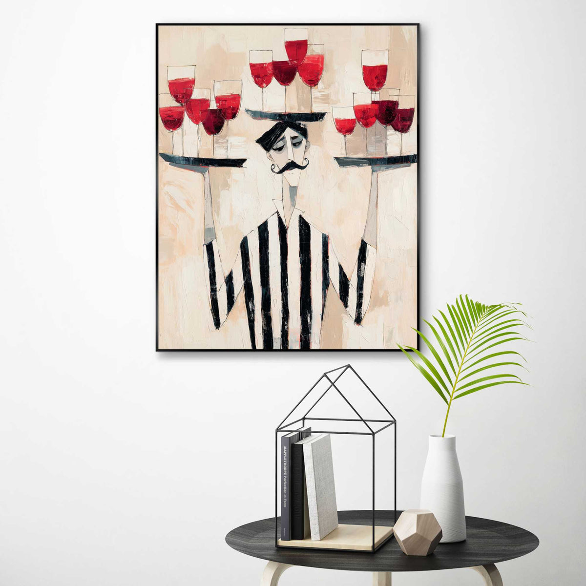 Framed Poster Wine in Balance 50x40
